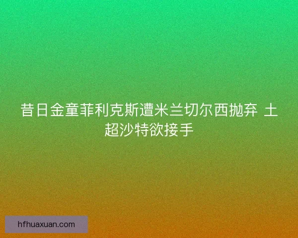 昔日金童菲利克斯遭米兰切尔西抛弃 土超沙特欲接手
