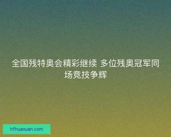 全国残特奥会精彩继续 多位残奥冠军同场竞技争辉 全国残特奥会精彩继续 多位残奥冠军同场竞技争辉